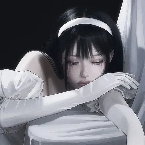 Avatar nữ giới theo phong cách noir sâu lạnh.