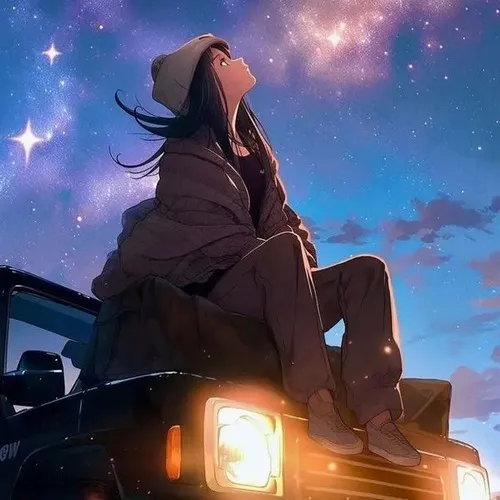 Avatar nữ buồn chất hợp với tông màu xám sương và bố cục tối giản sắc nét