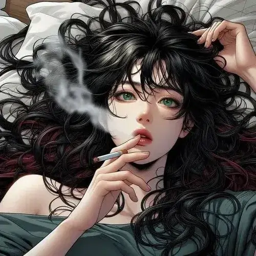 Ảnh profile phái nữ gợi ánh mắt vô định buồn.