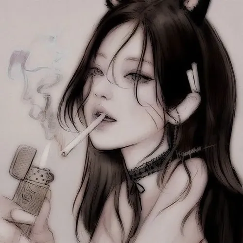 Avatar nữ giới với ánh mắt xa toát nét lạnh.