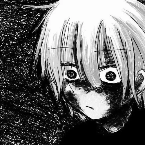 Hình profile anime buồn khóc phủ đổ bóng sâu