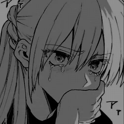 Hình đại diện Zalo anime buồn khóc đặt dưới tông xám sâu lan rộng