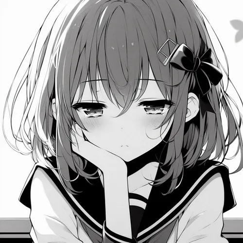 Hình avatar cute anime buồn khóc gợi chiều sâu u tĩnh tinh tế