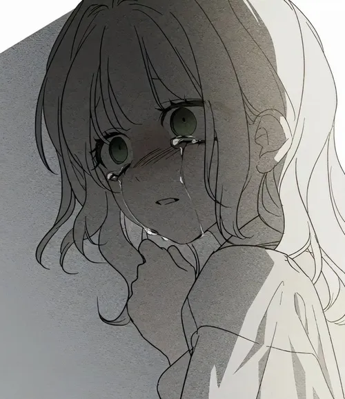 Avatar anime khóc với tông xám dịu cho người muốn thể hiện tâm trạng tinh tế