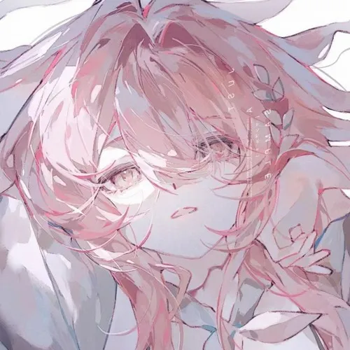 Hình profile anime màu hồng cute điểm phụ kiện nơ nhỏ đáng yêu