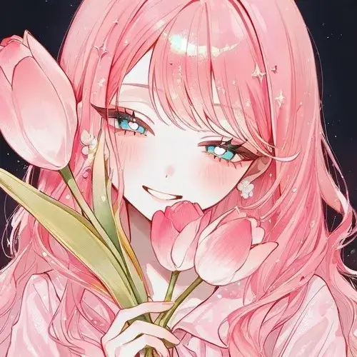 Bộ avatar anime hồng cute dành cho người thích nét vẽ mịn