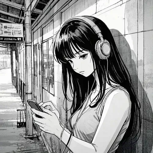 130+ Avatar Anime Nữ Đen Trắng buồn lạnh lùng phù hợp phong cách trầm tĩnh ít nói