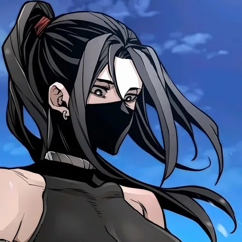 Avatar anime nữ đeo khẩu trang tông pastel dành cho phong cách dịu và kín