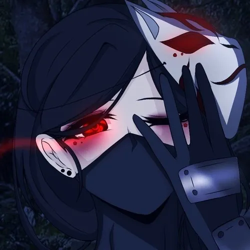 Avatar anime nữ đeo khẩu trang tạo bố cục cận mặt hút mắt người xem