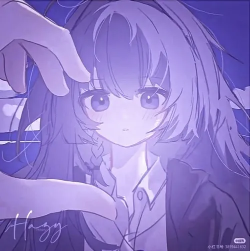 Hình profile anime nữ sáng giữa màu nhạt dịu trên bố cục gọn