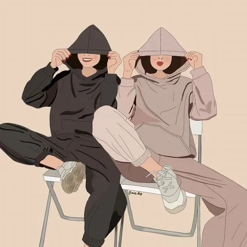 Ảnh avatar Facebook avatar đôi dùng nền trong bố cục đơn giản