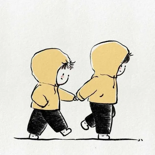 Ảnh profile avatar đôi dựng màu trong chủ đề ấm áp