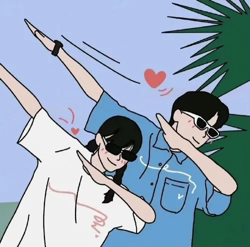 Hình profile cặp đôi bạn thân 1 nam 1 nữ