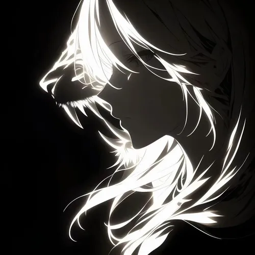 Ảnh avatar avatar nữ đen trắng gợi tương phản sâu