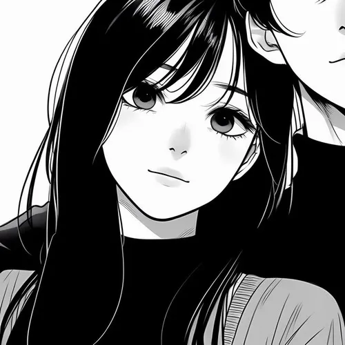 Avatar anime nữ đen trắng giúp giữ nét riêng mà không quá phô diễn