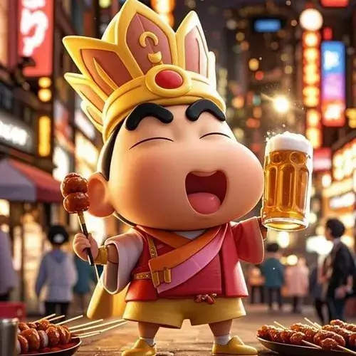 Hình avatar cute ảnh Shin bựa vì phối màu rực tếu