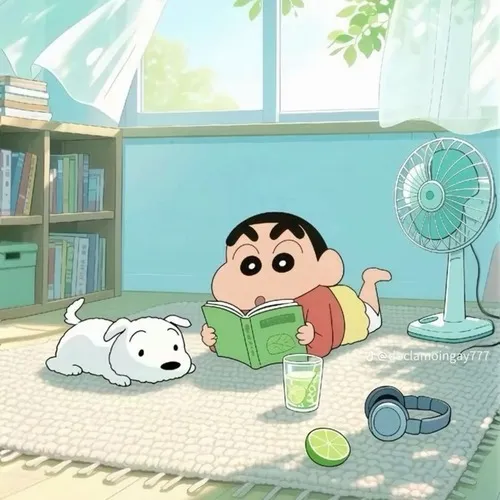 Ảnh profile Threads avatar shin cậu bé bút chì nhây nhẹ trong khung cảnh đời thường