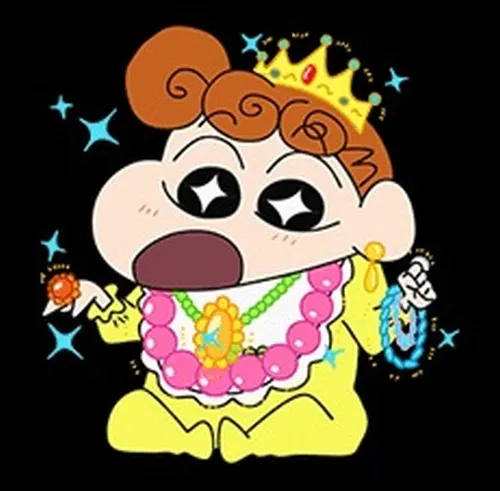 Hình đại diện Tiktok avatar hoạt họa Shin cầm phụ kiện Shiro cute