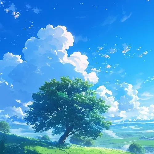 Avatar Instagram ánh sáng ngoài trời dịu dàng, nền mây trắng mịn