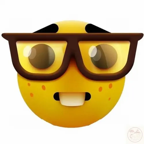 Hình meme vui im lặng với môi thẳng và mắt đứng yên