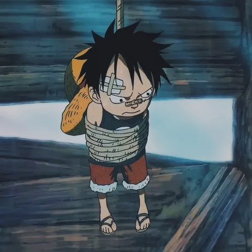 Ảnh vui Luffy nhảy nhót linh hoạt cạnh đồng đội trên thuyền Sunny