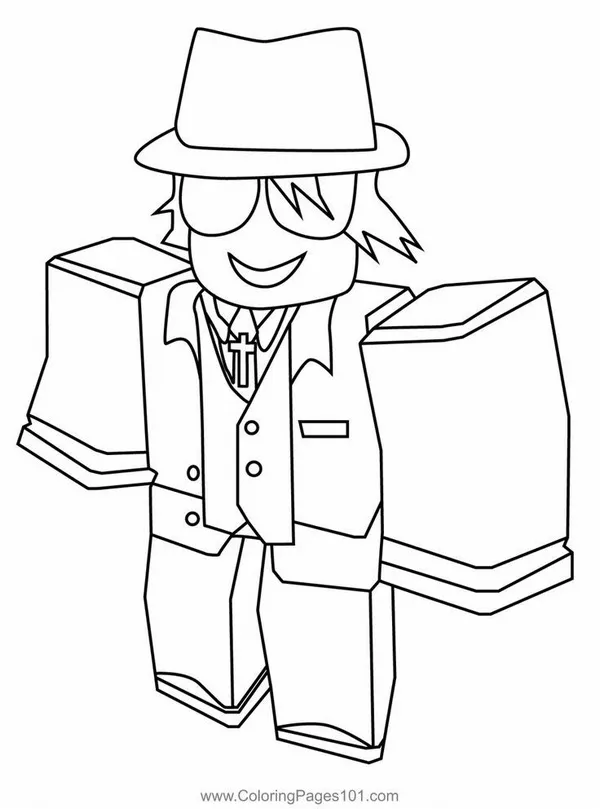 7 Hình tô màu Roblox Noob dễ thương cho trẻ em tập tô