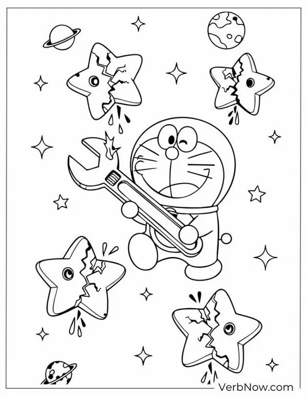 Tờ giấy tô Doremon bay dù trên bầu trời cao