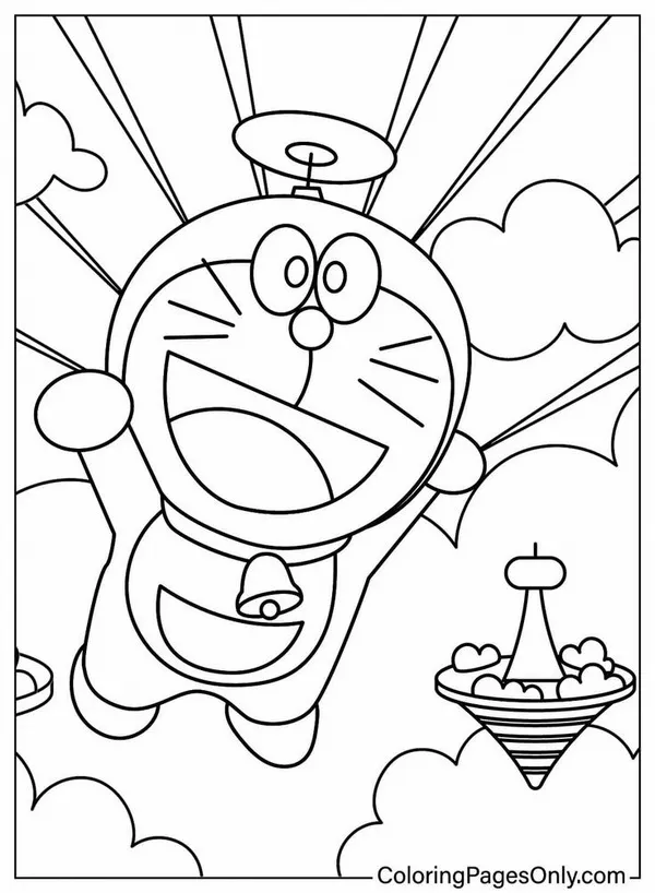 Hoạt động tô màu Doraemon giúp trẻ phát triển trí tưởng tượng