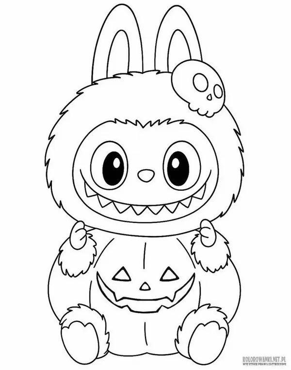 Bức tranh tô Labubu trong bộ đồ bóng chày năng động