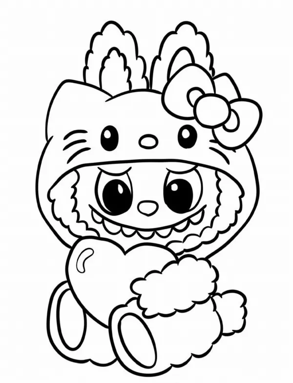 Trang tô Labubu ngồi trong cốc trà khổng lồ trông thật ngộ nghĩnh