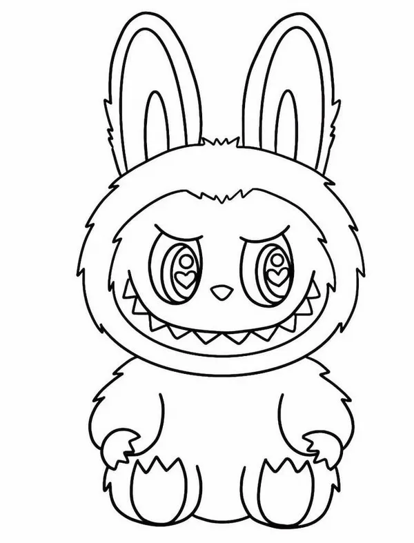 Bức tranh Labubu nhảy múa giữa vườn hoa đầy màu sắc