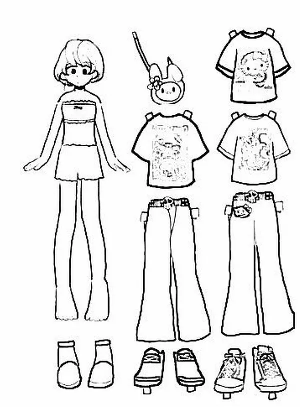 32 Trang tập tô búp bê giấy thay đồ giúp phát triển sáng tạo