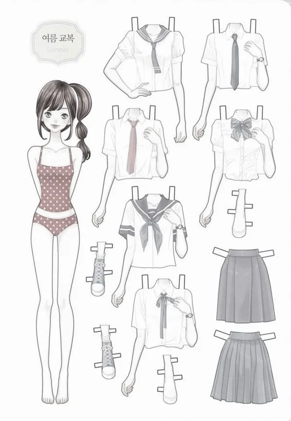 26 Bộ tranh tô màu búp bê giấy rèn luyện khéo tay cực tốt