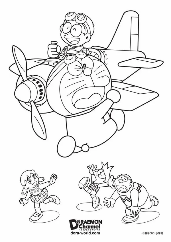 Hoạt động tô màu Doraemon giúp bé rèn kỹ năng tập trung