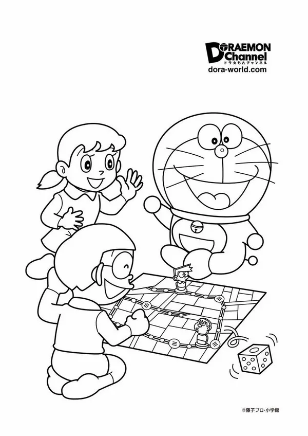 Mẫu tranh Doraemon và Nobita cực kỳ đáng yêu cho trẻ