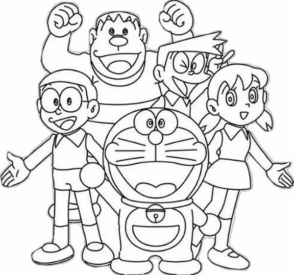 Tranh tô màu Doraemon và Nobita đáng yêu cho trẻ nhỏ Tranh tô màu Doraemon và Nobita đáng yêu cho trẻ nhỏ