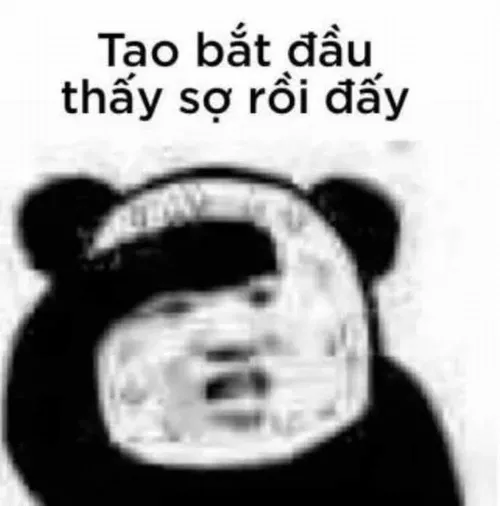 Ảnh meme vui toát mồ hôi làm ánh mắt lảng đi.