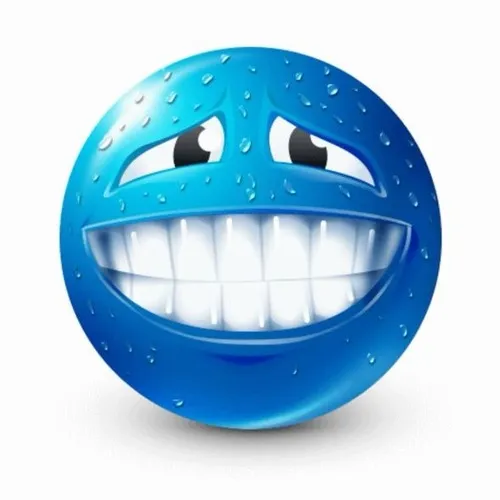Emoji mặt cười toát mồ hôi