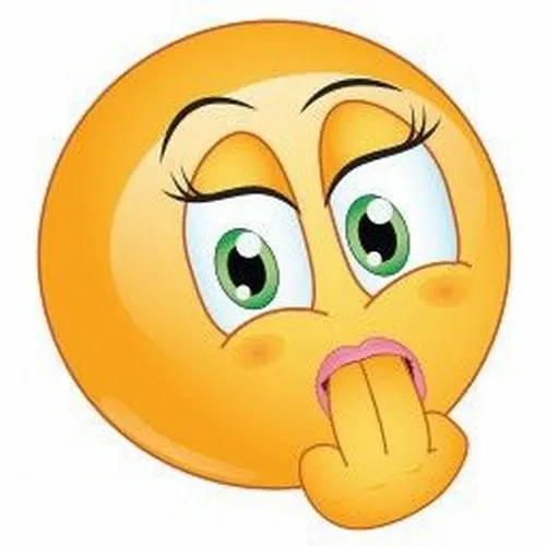 Icon cắn môi mím nhẹ thể hiện cảm xúc khó giấu