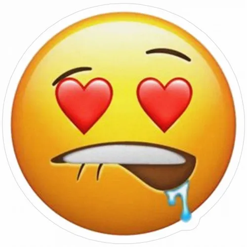 Icon cắn môi mắt trái tim