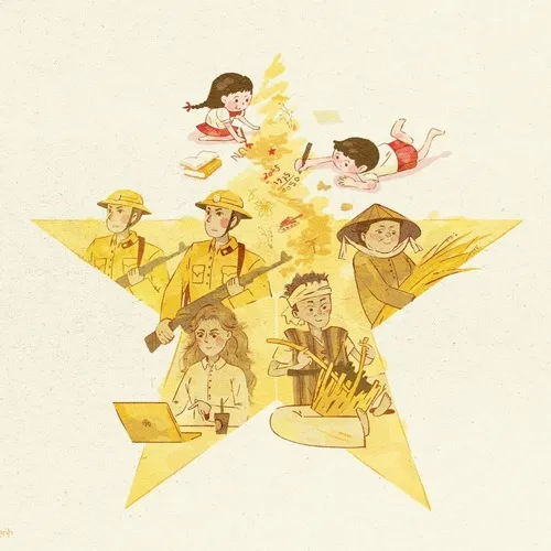 Ảnh avatar Facebook avatar yêu nước ôm màu nền đỏ – khung cảnh chính