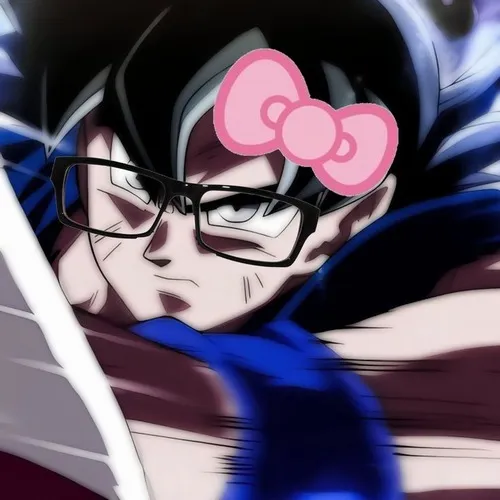 Meme khung hình anime mắt long lanh toát vẻ vui.