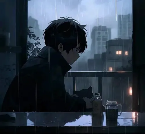 Avatar dễ thương ánh sáng hắt nhẹ trên nét mặt trầm buồn