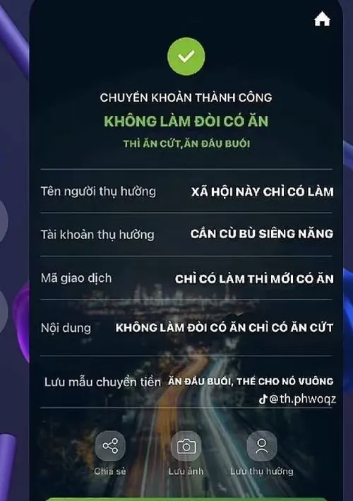 Ảnh chuyển khoản VIB số liệu lệch nhìn giả cực mạnh