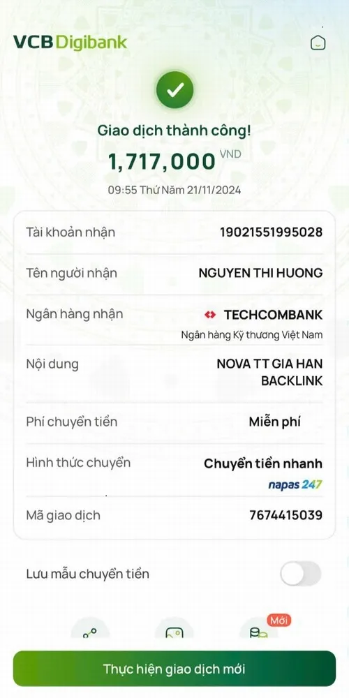 Biên lai VietBank số dư bất thường nhìn phát biết troll