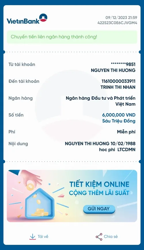 Ảnh troll VietA Bank ghi chú trêu nhẹ nhưng duyên