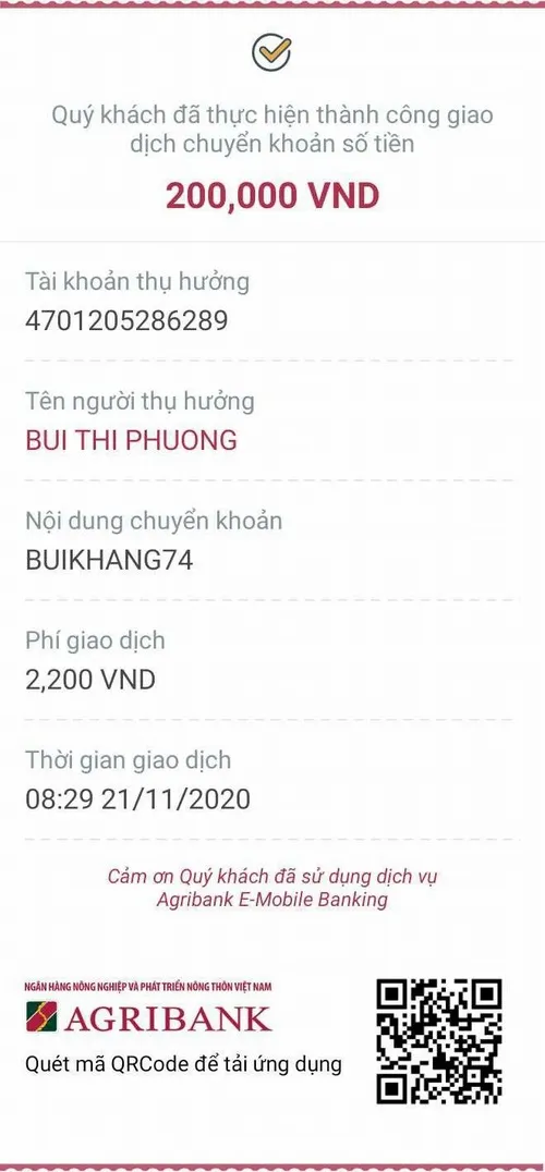 Biên lai troll MB Bank ghi chú trêu bạn cực duyên