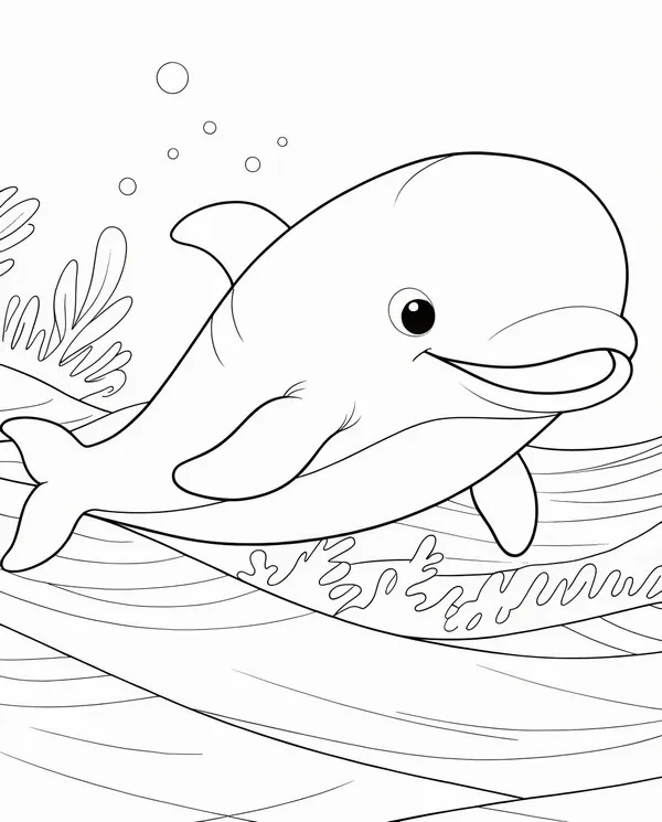 27 Tô màu cá heo giúp bé yêu thiên nhiên và cuộc sống