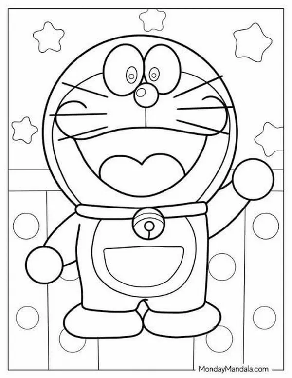 Trang tô Doremon thổi bong bóng xà phòng cực vui