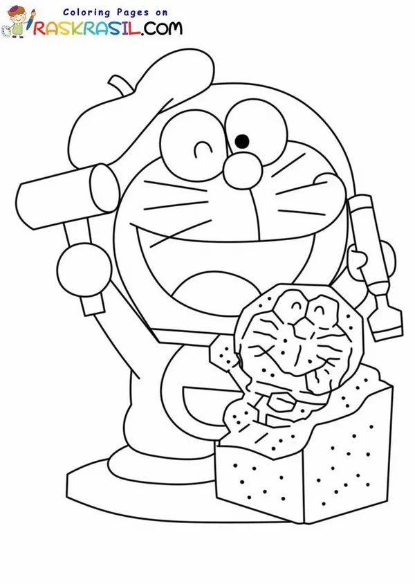 Trang tập tô Doremon đi dạo trong khu rừng mát